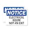 Signmission Electrical Room Not An Exit, 14 in W x Rectangle, Plastic OS-2PACK-NS-P-1014-L-11688 - alternate 1